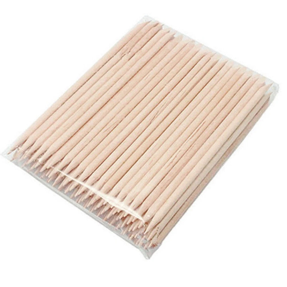 500Pcs Orange Wood Sticks for Nails BULK Double Sided Cuticle Pusher Remover Nail Art Manicure Pedicure Tool for Manicure Pedicu