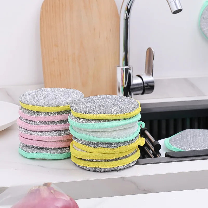 20/5pcs Double Side Dish Washing Sponge Home Cleaning Brush Scouring Pad Wipe Pan Pot Dish Wash Sponge Kitchen Tool Accessories