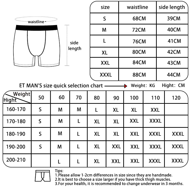 Summer Sexy Men Underwear Boxers Cueca Male Panty Lingerie Men Underpants Boxershorts Plus Size Breathable Print Man Boxer Brief