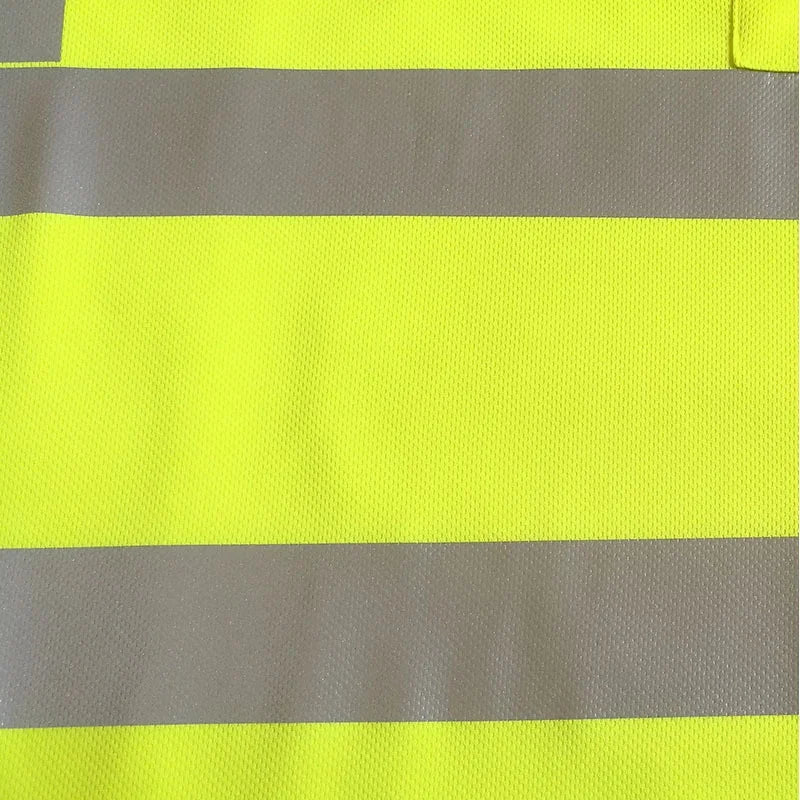 Outdoor Sports Fluorescent High Visibility Reflective Safety Work Shirt Summer Breathable Work T Shirt Quick Dry