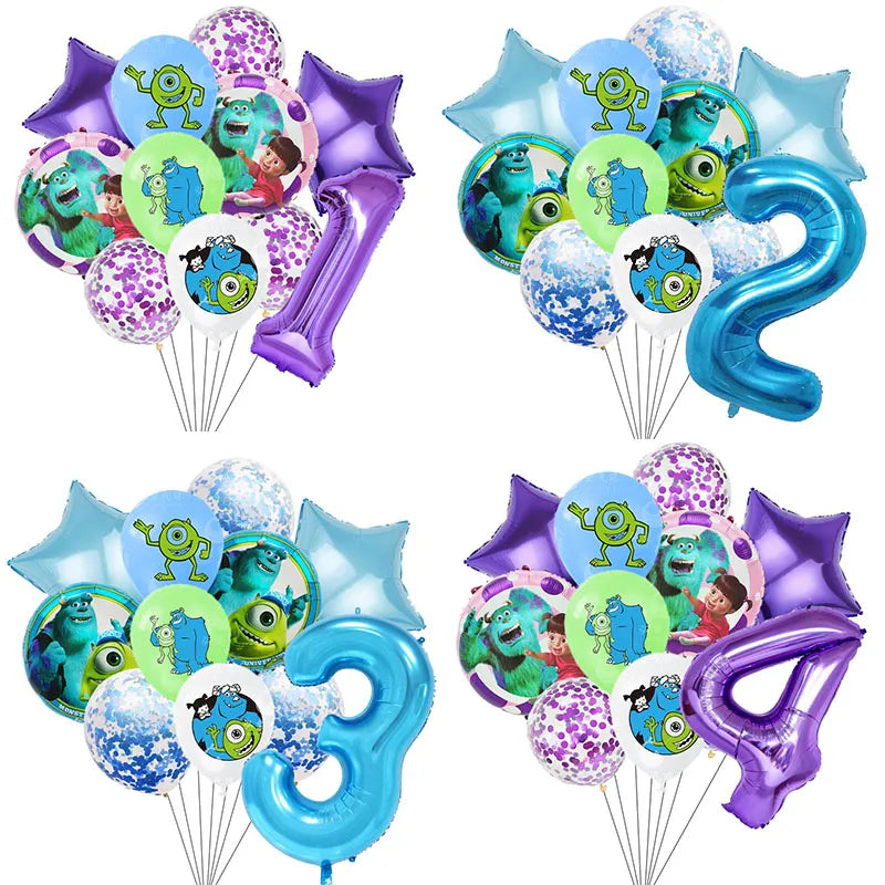 11pcs Disney Cartoon Monsters University Balloon Set Kids Birthday Party Celebration Decoration Baby Shower Party Kids Girl Gift