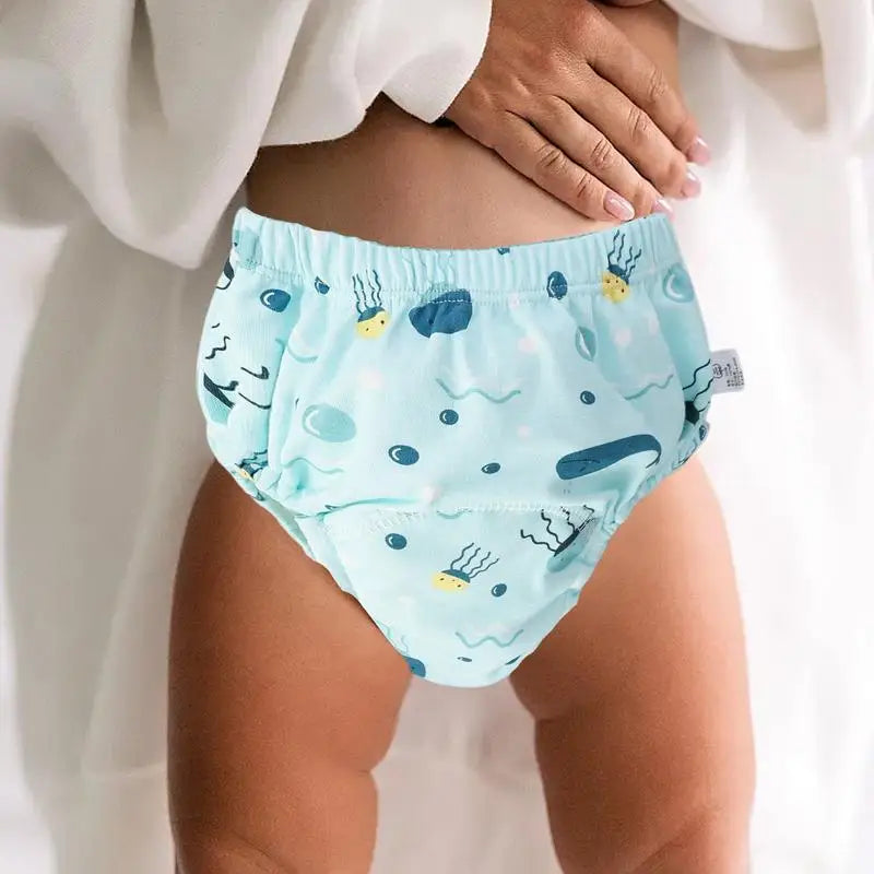 Potty Training Pants 6-Layers Breathable Washable Cotton Baby Toilet Training Pants Reusable Absorbent Waterproof Potty Training