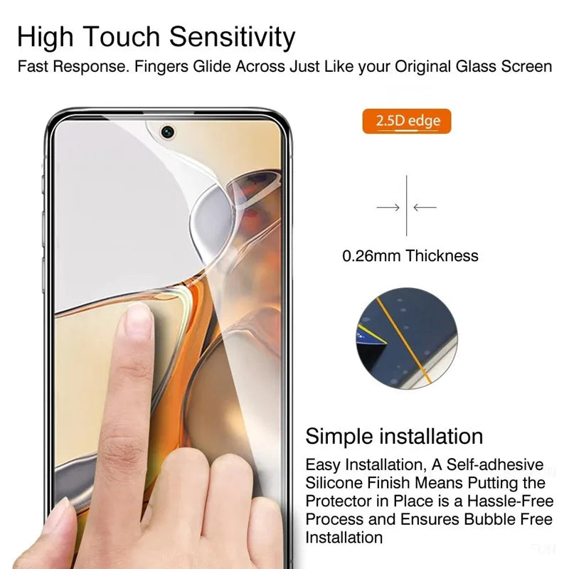 Tempered Glass for Xiaomi 11T 10T 9T Pro Lite Screen Protectors for Mi Poco X3 Pro NFC F3 M3 M4 Redmi Note 7 11 Pro 8 8A Glass