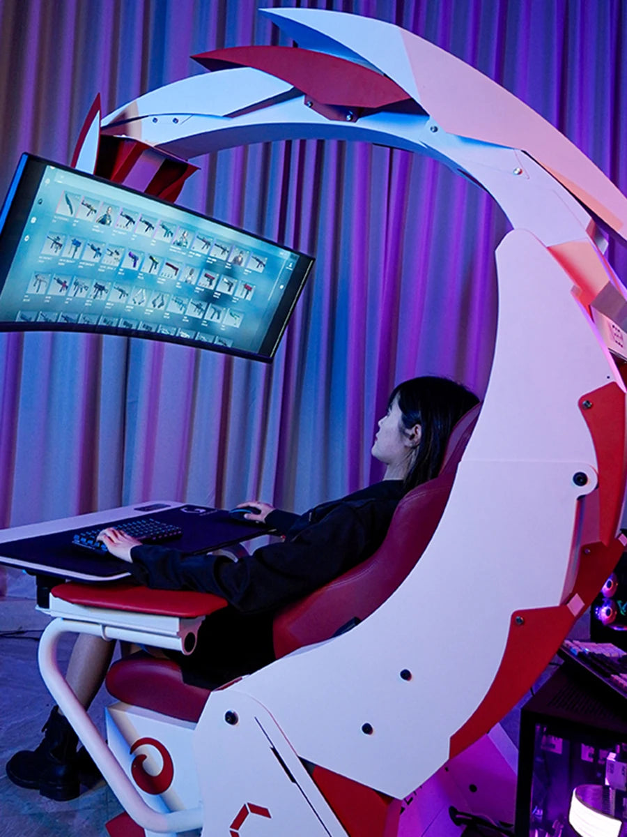 Cockpit Ergonomic Computer Chair Integrated Game Tables Game Cabin Space Capsule E-Sports Cabin