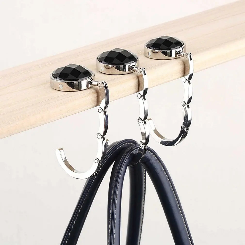 NEW Alloy Hooks Hanger Holder Hook for Hanging Crystal for Purse Bag Hanger Portable Handbag Folding