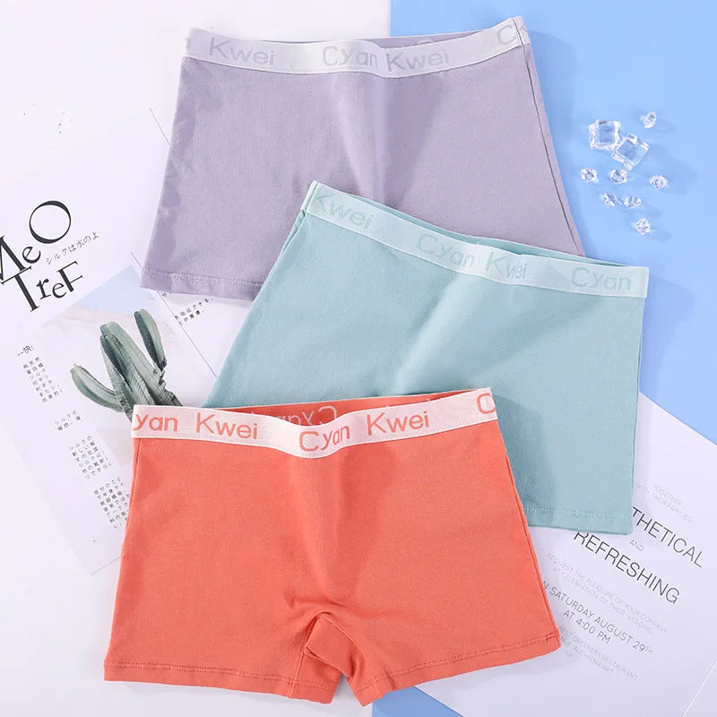 Women Boyshorts Cotton Big Size Solid Female Boxer Underwear Under Skirt