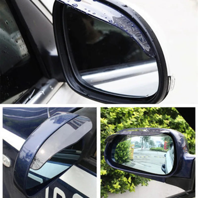 2Pcs Universal Car Rearview Mirror Rain Eyebrow Auto Car Rear View Side Rain Shield Snow Guard Sun Visor Shade Protector