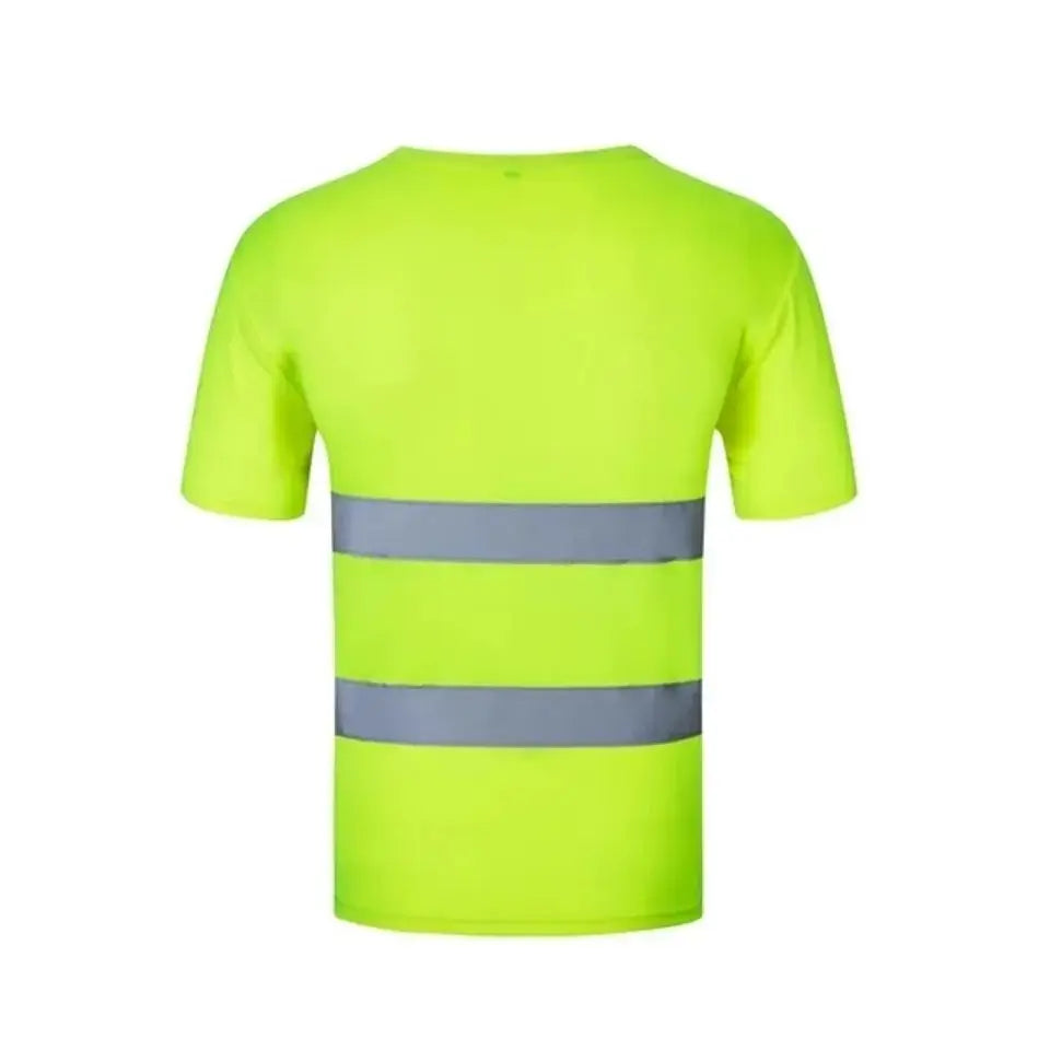 2023 Outdoor Shirt Fluorescent High Visibility Safety Work Shirt Summer Breathable Work T Shirt Reflective Vest t-shirt Quick Dry