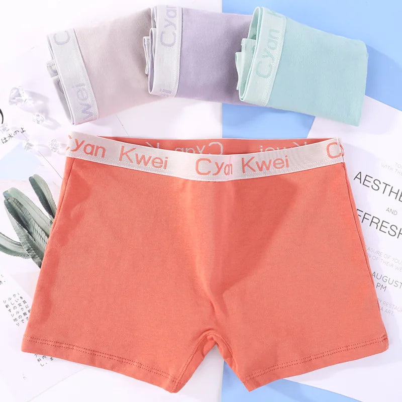 Women Boyshorts Cotton Big Size Solid Female Boxer Underwear Under Skirt