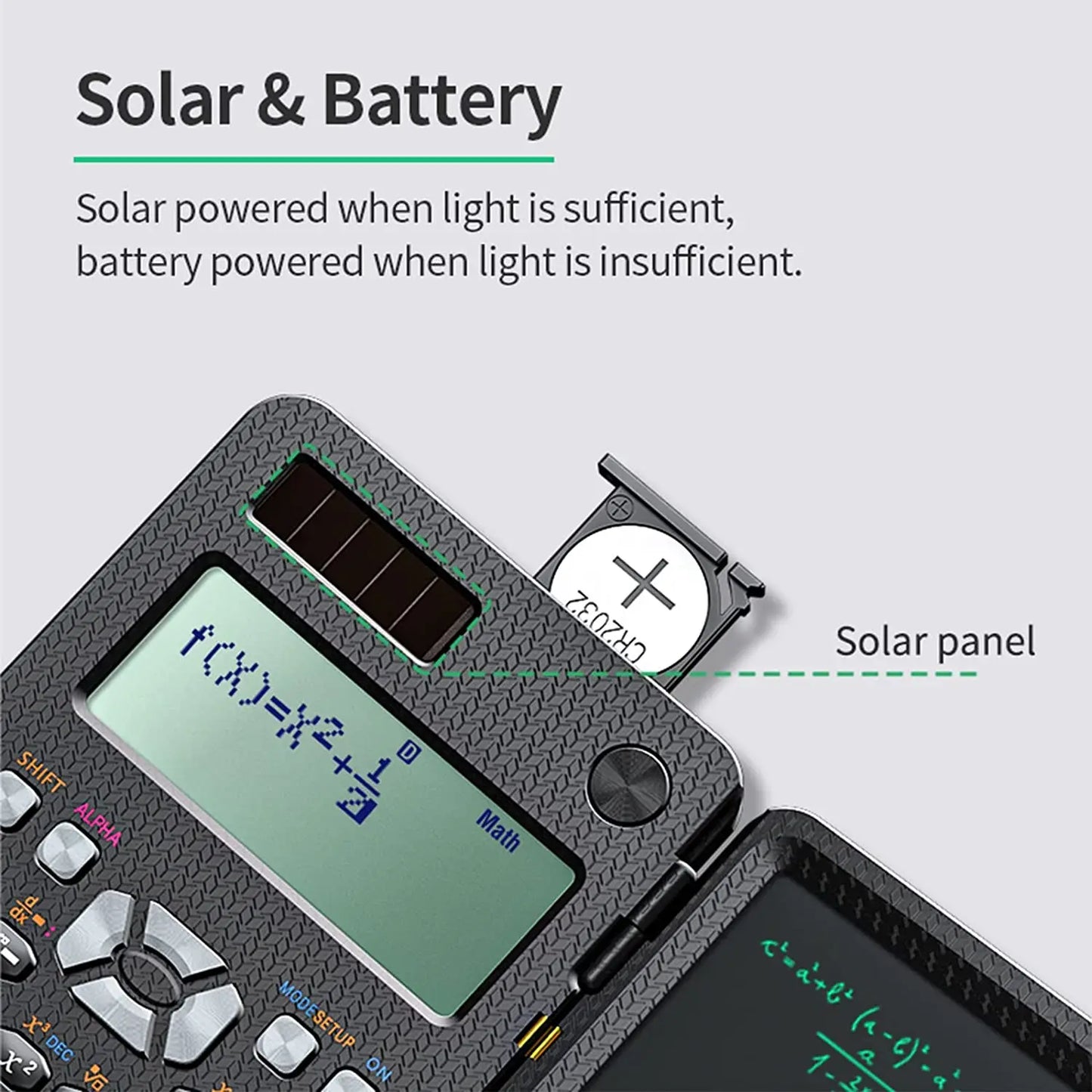 Solar Scientific Calculator with LCD Notepad 417 Functions Professional Portable Foldable Calculator for Students Upgraded 991ES