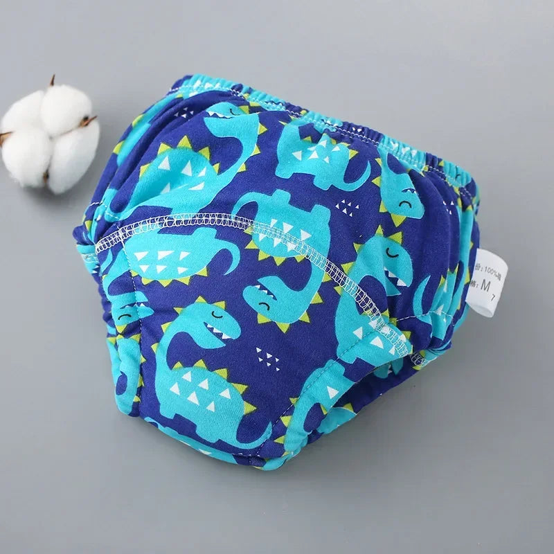 4pcs Baby Ecological Diapers Underwear Girl Nappy Learning Panties Children Washable Reusable Cloth Diapers Potty training pants