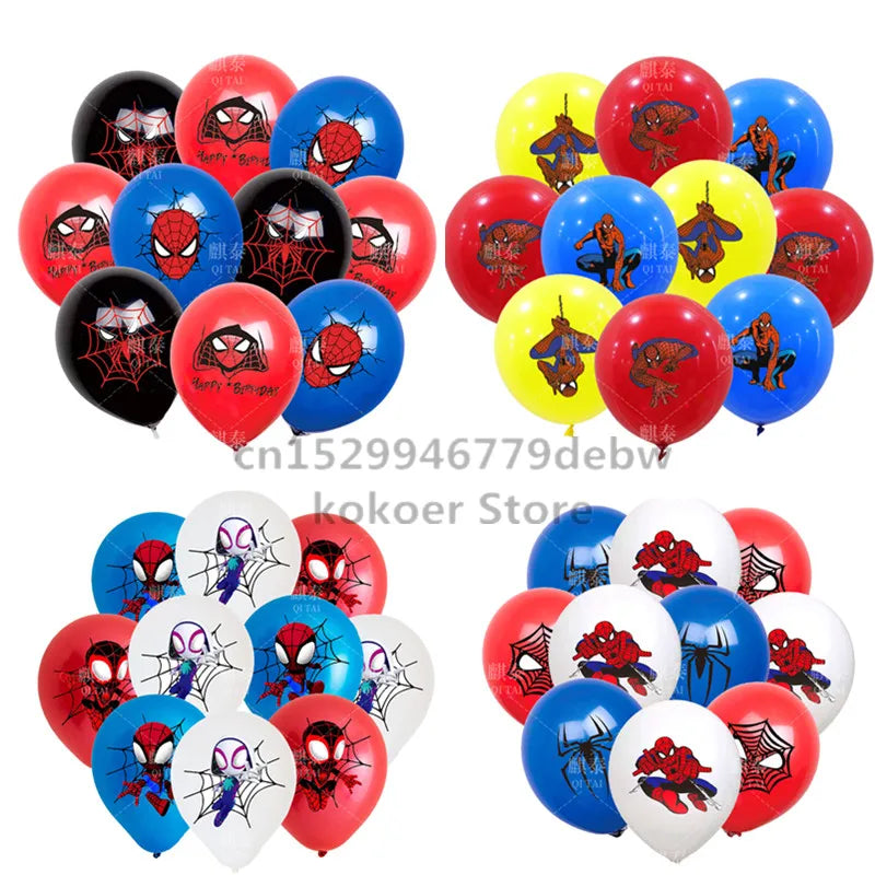 100pcs 12inch Disney Superhero Theme Latex Balloon Spiderman Hulk Iron Man Ballons Kids Birthday Party Decoration Inflatable Toy