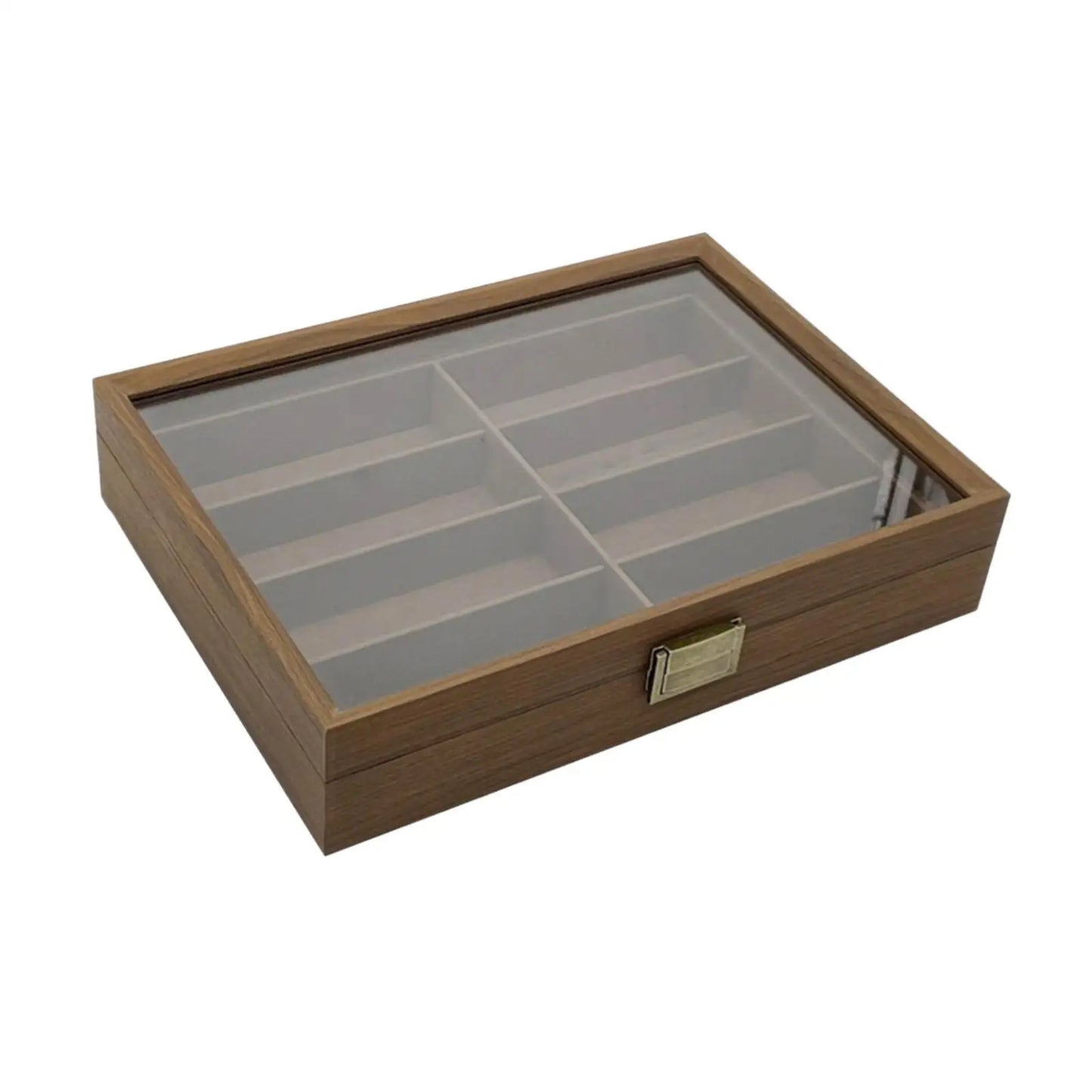 Wooden Sunglasses Organizer Box Display Drawer 8 Slots with Mini Easy to