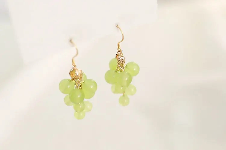 Серьги Женские Fashion Grape Earrings For Women Simple Cute Fruit Drop Dangle Hook Earring Party Trendy Jewelry Accessories Gift