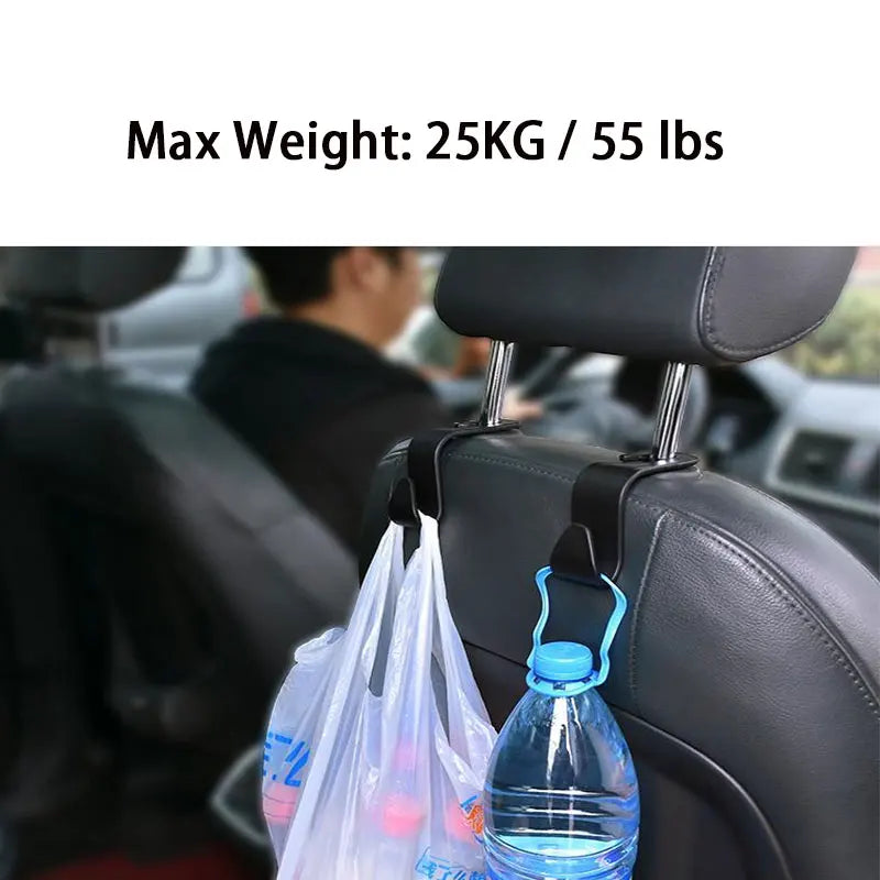 10 Pcs Universal Car Seat Back Headrest Hanger Hook Phone Holder Handbag Purse Hanger Fastener Clip Car Interior Accessories