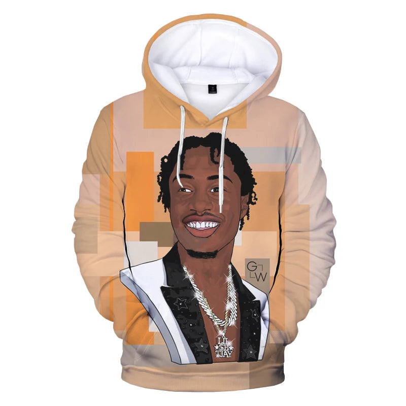 3D Print Harajuku Cool Lil Tjay Hoodie Casual Brand Boys Hoodies Sweatshirts Men Women's Clothing Streetwear Fashion Pullover