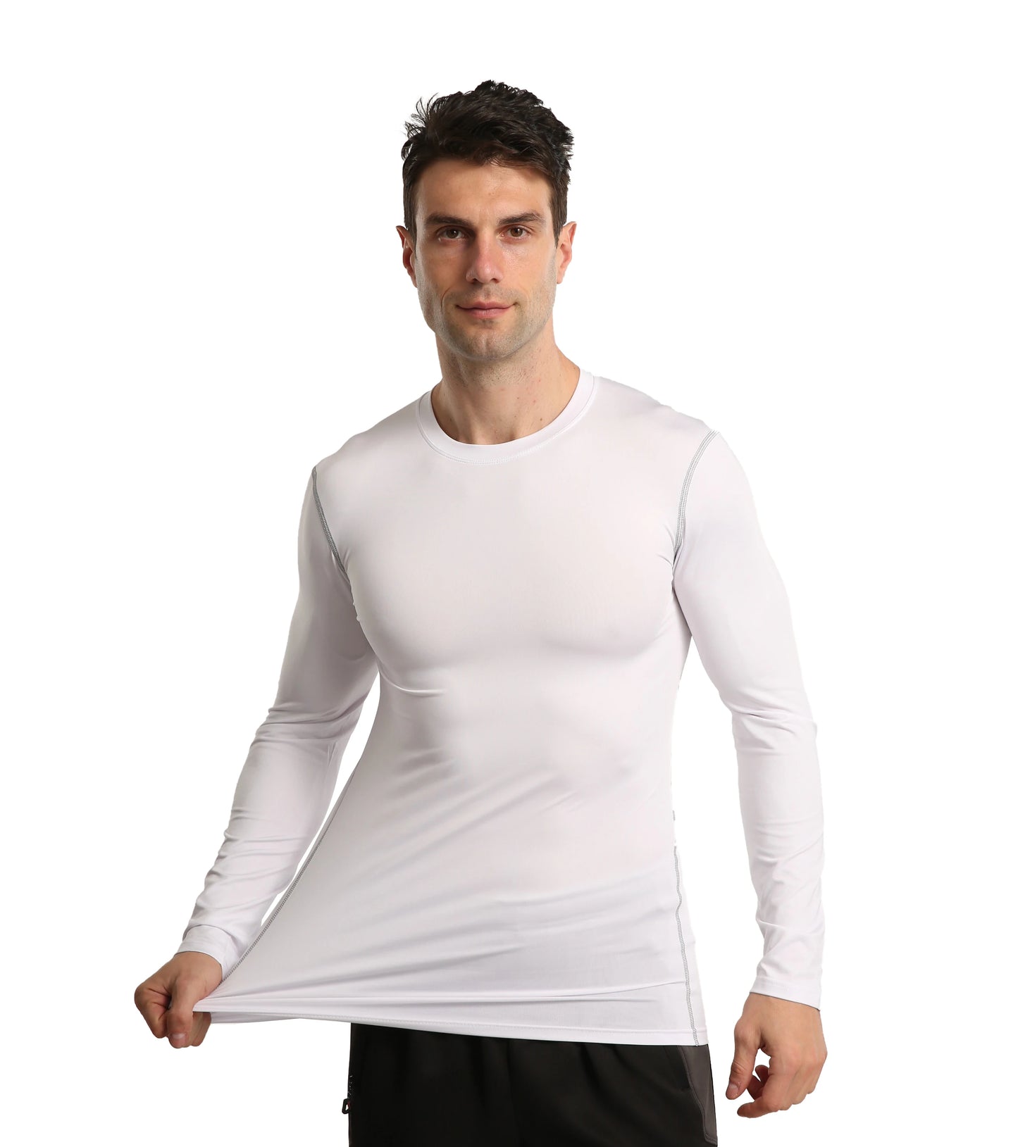 Men's Compression Shirts Long Sleeve Undershirt Turtleneck Gym Workout T Shirt for Men Running Basketball Athletic Base Layer