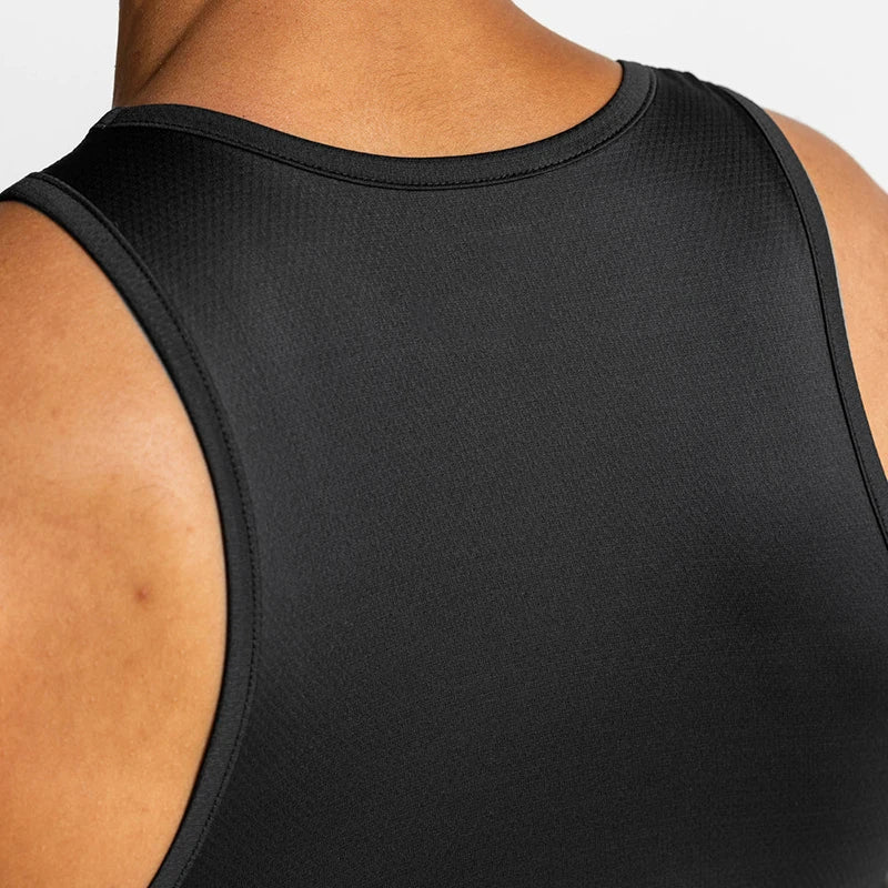 Gym Bodybuilding Fitness Men's Sleeveless Vests Breathable Slim Fit Tank Tops Summer Breathable Quick Dry Workout Muscle Shirts