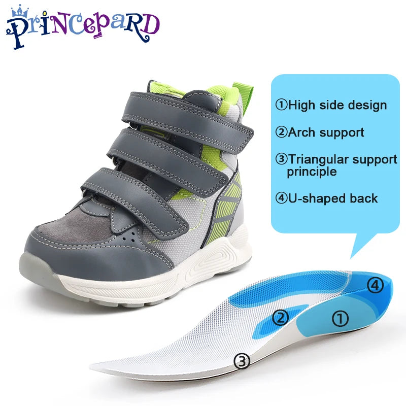 Orthopedic Shoes for Kids and Toddlers, Corrective Sneakers with Ankle Arch Support Treat and Prevent Flat Feet and Valgus/Varus