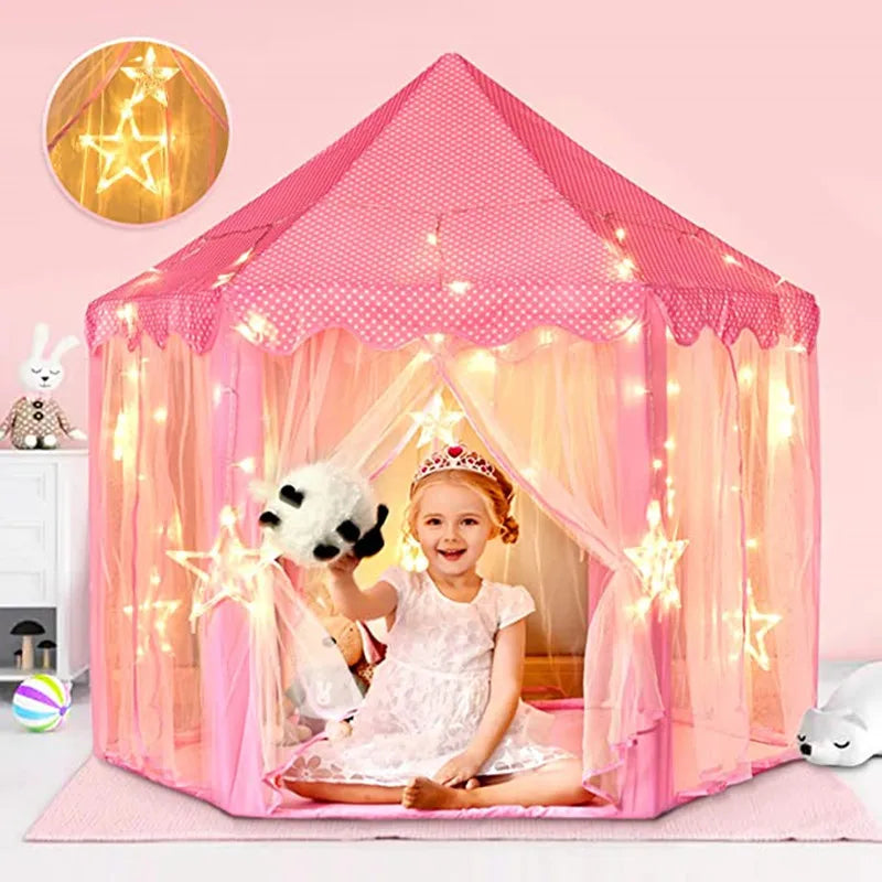 Portable Kids Toy Tipi Tent Ball Pool Princess Girl Castle Play House Children Small House Folding Playtent Baby Beach Tent