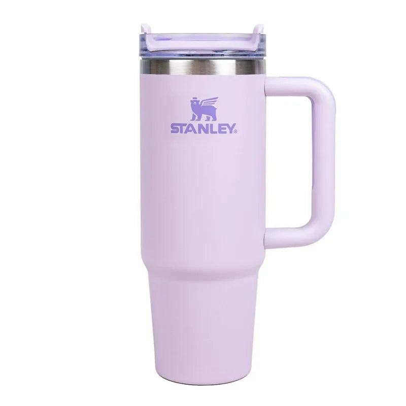 Stanley Tumbler with Handle Straw Lid Stainless Steel 30oz/40oz Vacuum Insulated Car Mug Double Wall Thermal Iced Travel Cup