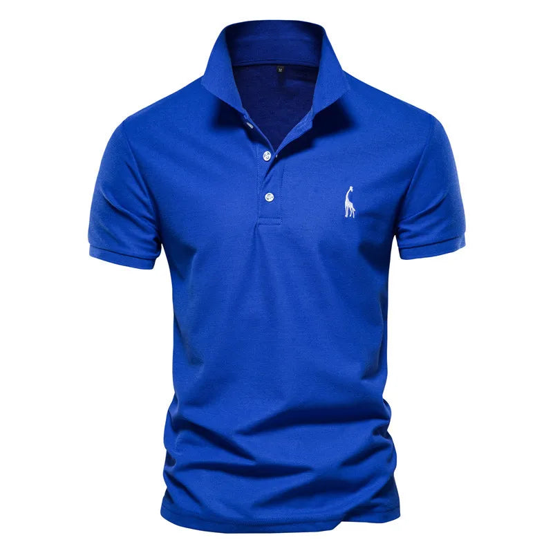 2023 Summer New Luxury Men's Polo Shirt High Quality Solid Casual Golf Wear Men Slim Fit Embroidery Short Sleeve Polo Shirt