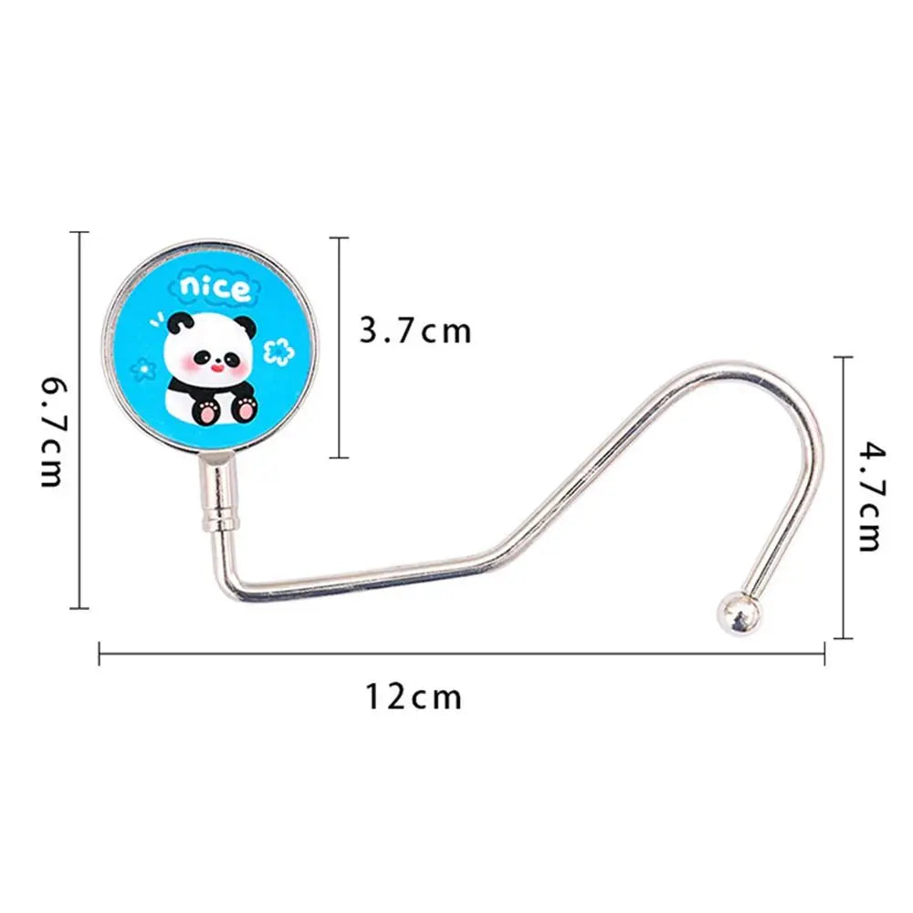 1PCS Portable Foldable Fashion Cartoon Purse Bag Table Hook Holder For Student Handbag Hanger For Home Decoration Desk Hook