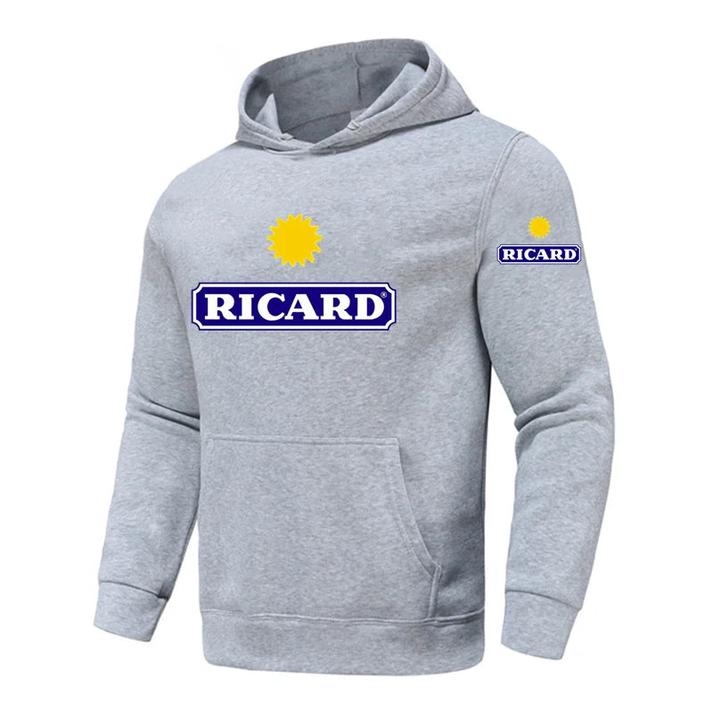 Hoodies Sweatshirts Men RICARD Hoodie Sweat-shirt Streetwear Hoodie Pink Clothing Polerone Winter Clothes Women Harajuku Shirt