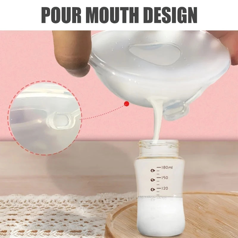 Silicone Breast Milk Collector - Soft Breast Shells | Wearable Nursing Cups | Breastmilk Saver| Letdown Catcher for Pumping