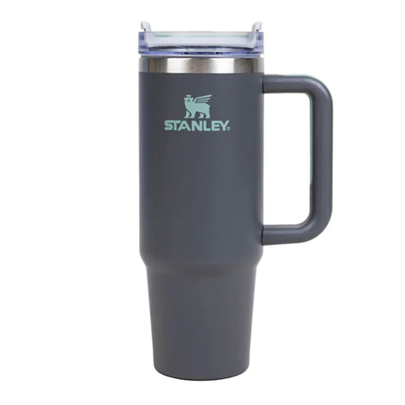 Stanley Tumbler with Handle Straw Lid Stainless Steel 30oz/40oz Vacuum Insulated Car Mug Double Wall Thermal Iced Travel Cup