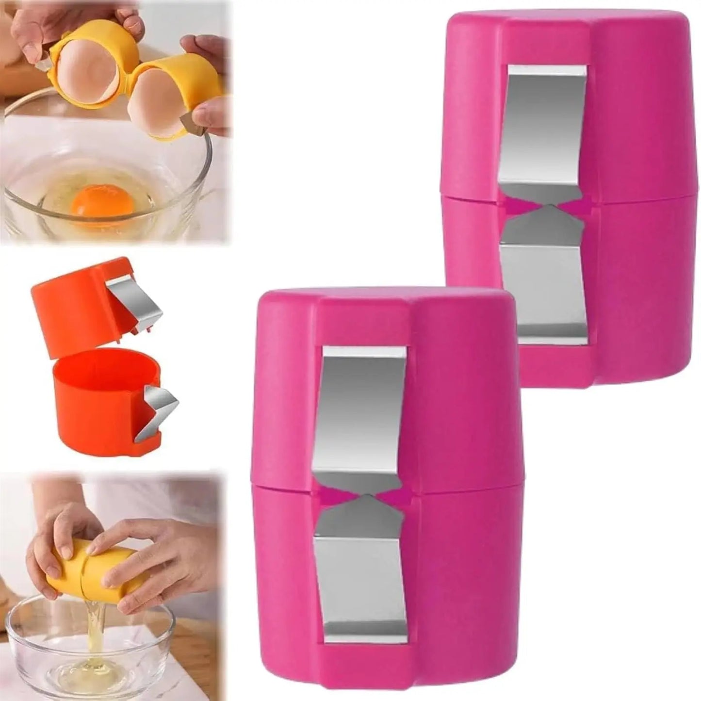 1/2pcs Handheld Egg Cracker Shell Opener Multifunctional Raw Egg Cutter and Separator Essential Kitchen Gadget for Cooking