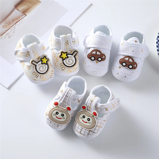 0-12Month Baby Girl Boy Shoes First Walkers Cotton Soft Newborn Baby Shoes Cute Infant Toddler Baby Shoes for Girls Boys Spring