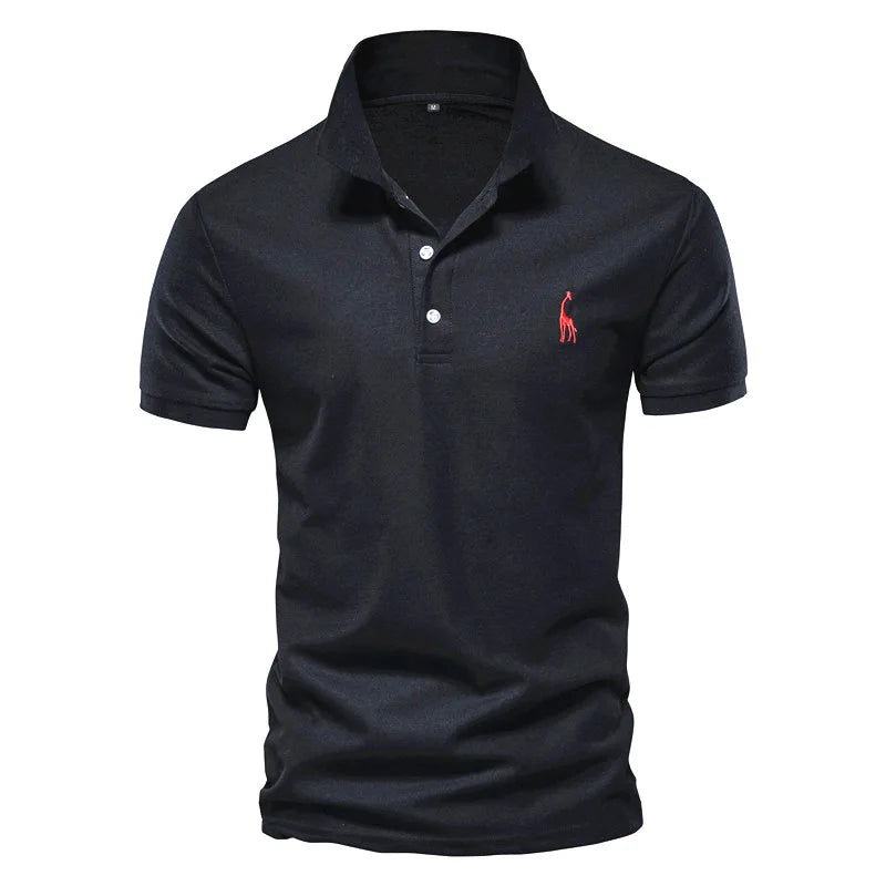 2023 Summer New Luxury Men's Polo Shirt High Quality Solid Casual Golf Wear Men Slim Fit Embroidery Short Sleeve Polo Shirt