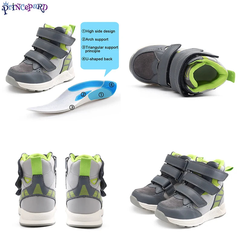 Orthopedic Shoes for Kids and Toddlers, Corrective Sneakers with Ankle Arch Support Treat and Prevent Flat Feet and Valgus/Varus