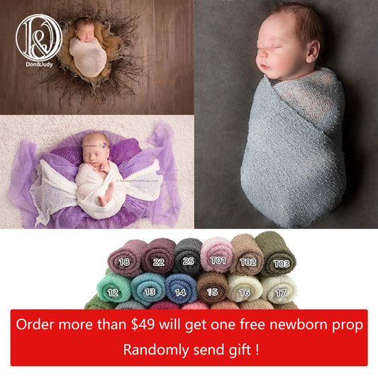 Soft Knit Stretchy Wraps Swaddle For Newborn Baby Photography Props Kids Receiving Blankets Cloth Accessories For Photo Shooting