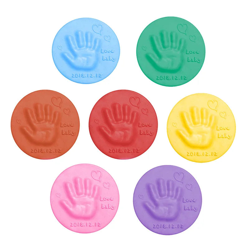 Soft Clay Baby Handprint Footprint Imprint Baby Care Hand And Foot Print Mud Fingerprint Stress Kid Ink Pad Toy Prints Gift