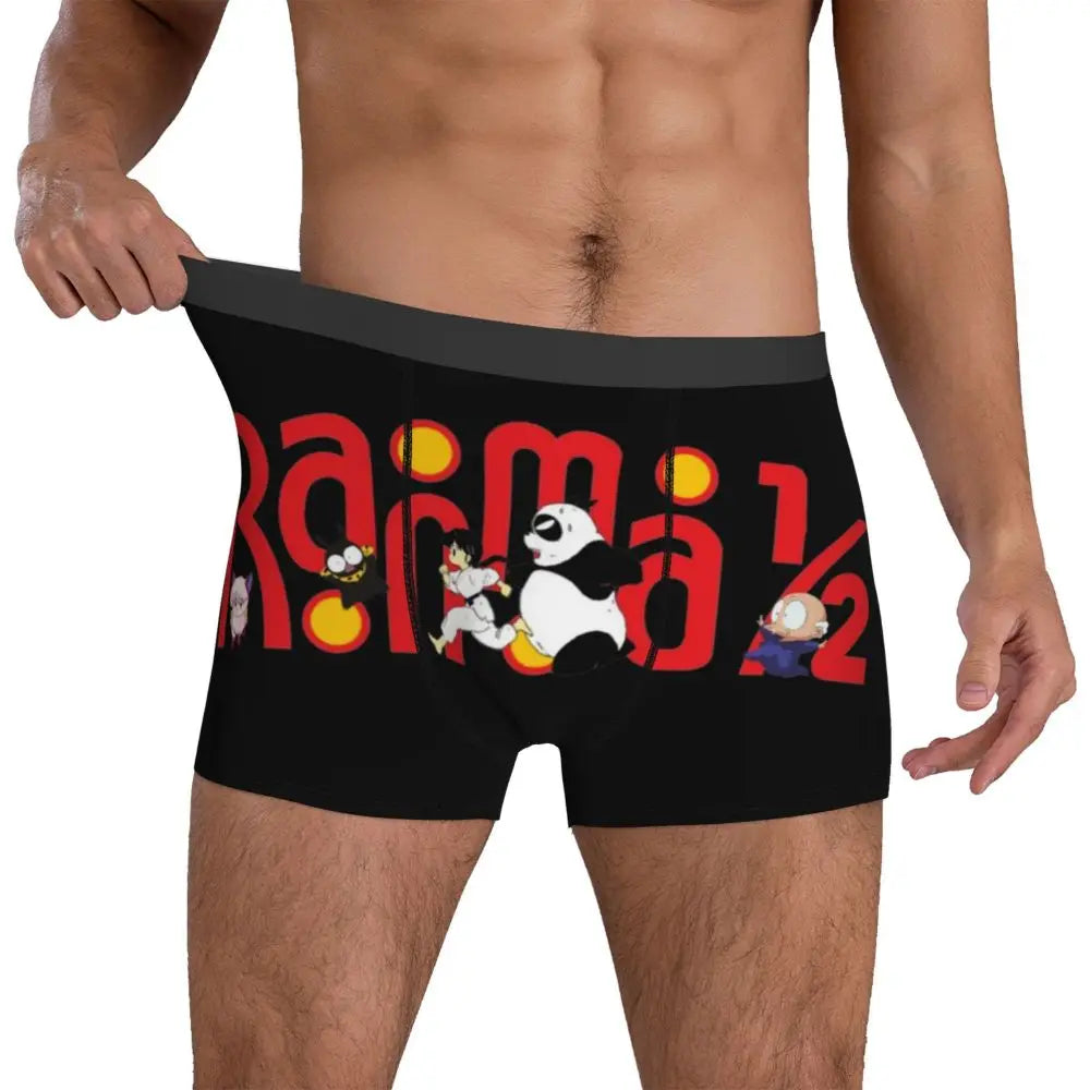 Ranma 12 Funny Logo Underwear Japanese classic cute anime 3D Pouch High Quality Boxershorts Customs Boxer Brief Breathable