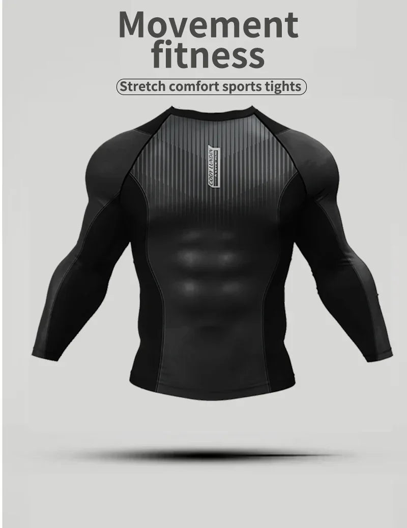 Men's Boxing Set MMA BJJ Jiu Jitsu Rashguard Quick Dry Workout Traning Running Sportswear Sport Fitness Gym Clothing Tracksuit