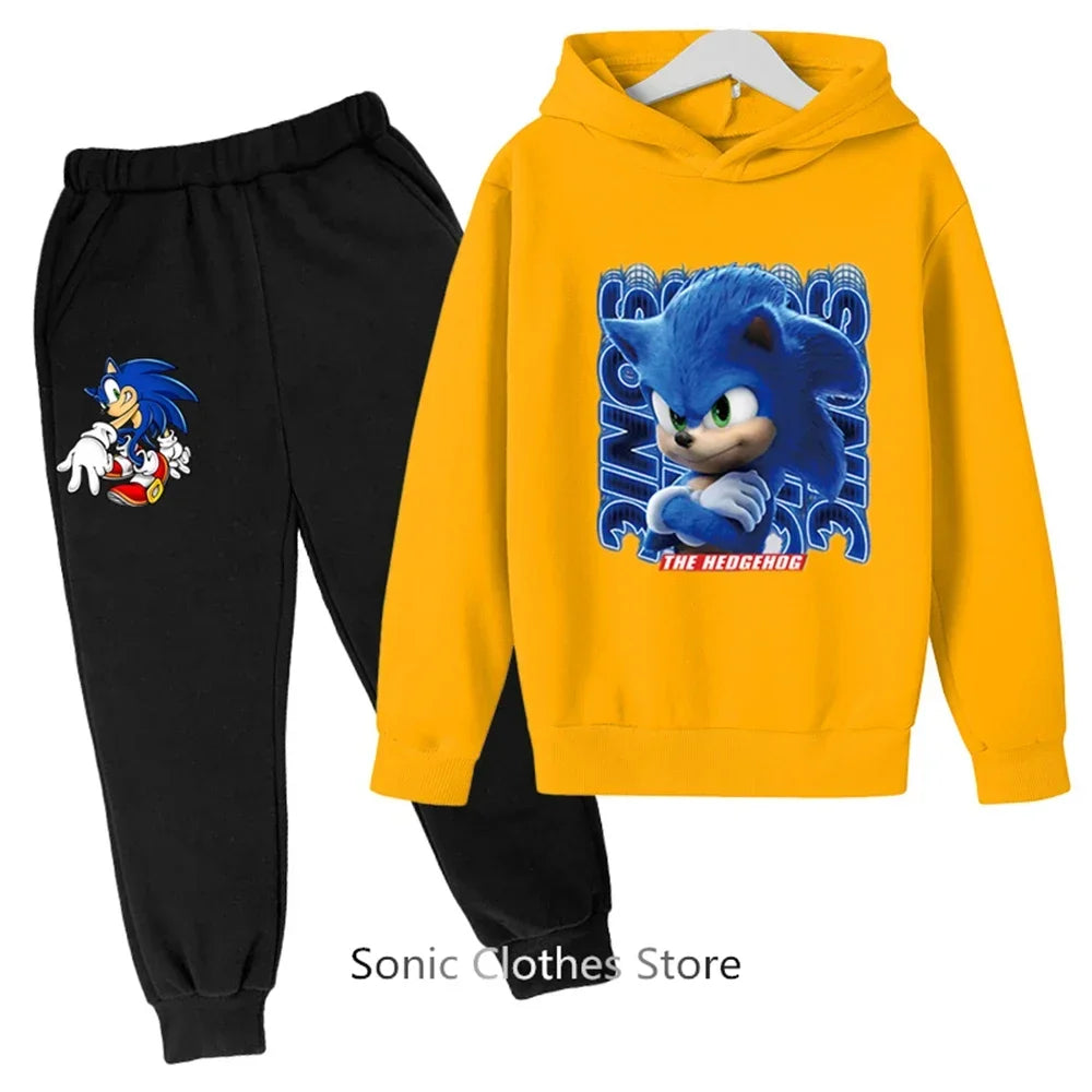 Sega Sonic- Tracksuit Kids Clothing Sets Baby Boys Girls Fashion Sports Suits Sweatshirts+pants Brand Clothes