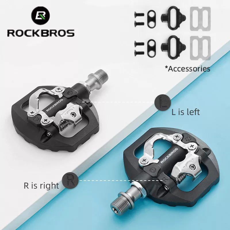 ROCKBROS MTB Pedals Sealed Bearing Lock Pedal  Road Cycling Pedal Ultralight Pedals Die Casting Nylon Pedals Bicycle Pedals Part