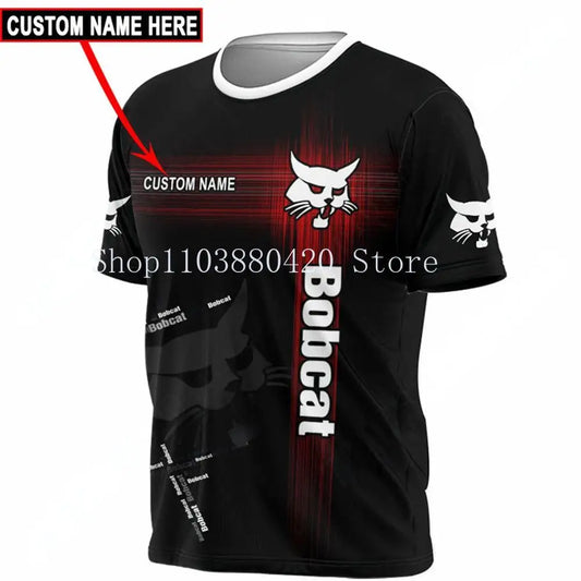 Bobcat Clothing Unisex Oversized T-shirt Casual T Shirt For Men Women Quick Drying Tee Harajuku Short Sleeve Anime T-shirts