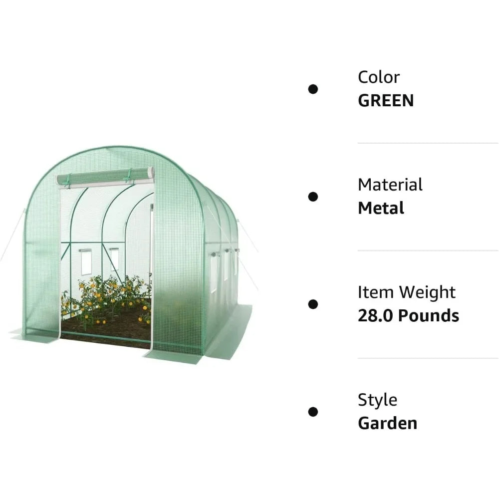 Greenhouse Upgraded Green House with Dual Zippered Screen Doors Heavy Duty Plastic Plant Warm House with Reinforced Frame