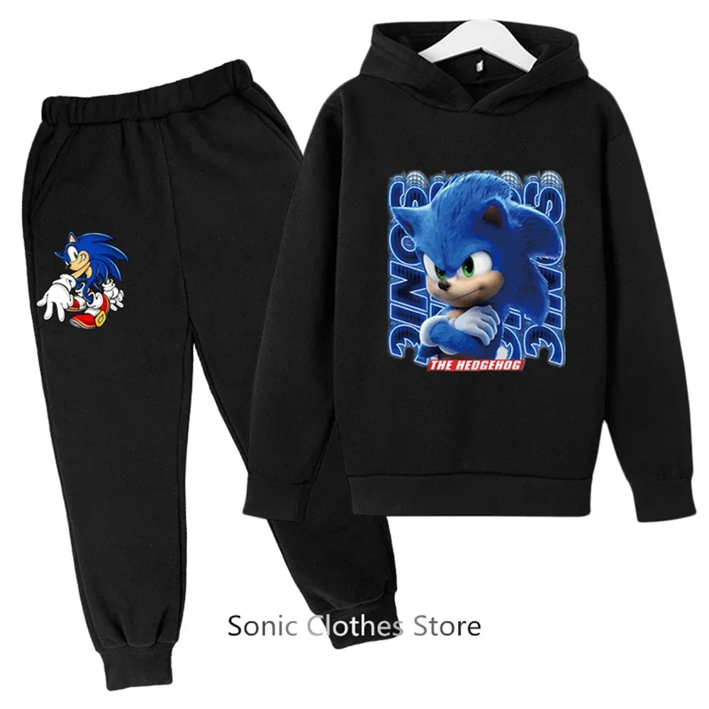 Sega Sonic- Tracksuit Kids Clothing Sets Baby Boys Girls Fashion Sports Suits Sweatshirts+pants Brand Clothes