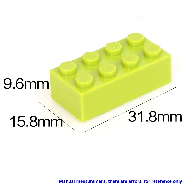 50pcs DIY Educational Building Blocks Figures Thick Bricks 2x4 Dots Creative Size Compatible With 3001 Plastic Toys For Children