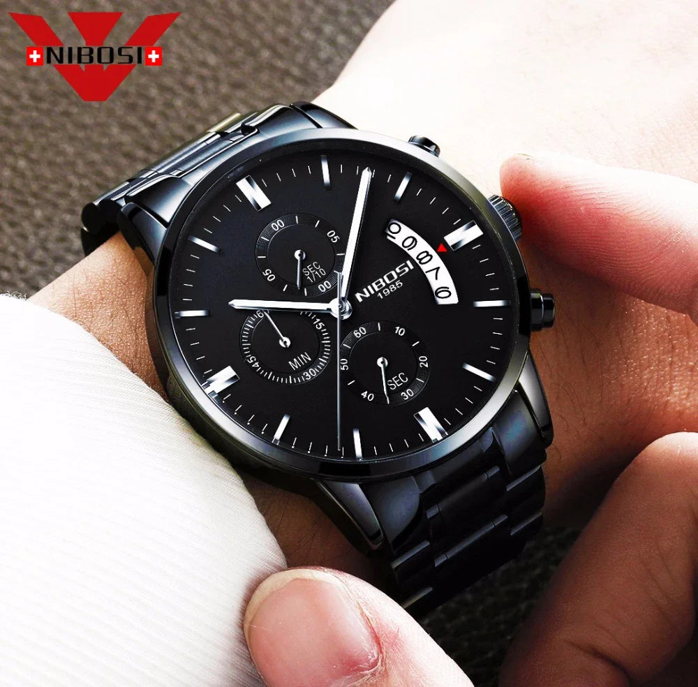 NIBOSI Men Watch Top Brand Fashion Watches Relogio Masculino Military Quartz Wristwatches Hot Sale Clock Male Sport Reloj Hombre