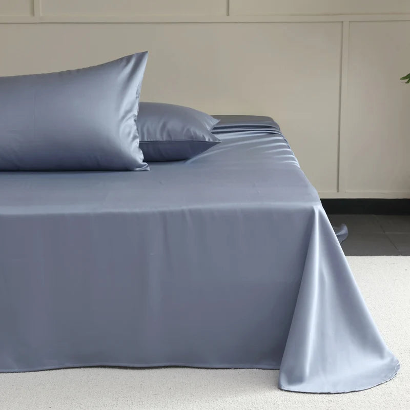 100% Mulberry Silk 4/6pcs Bed Sheet Set, Solid Color Bedding Set, Luxury Silky Fitted Sheet Flat Sheet Pillowcase, Washable Soft