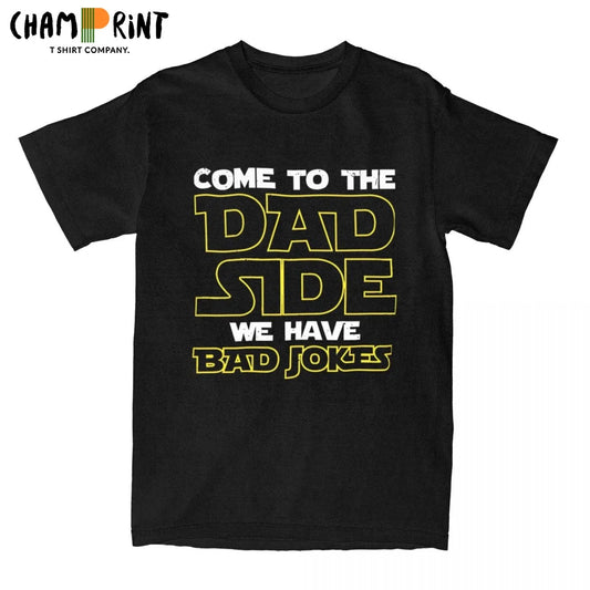 Funny Dad Wars Dad Jokes T-Shirt Men Fathers Day Novelty 100% Cotton Tees Round Collar Short Sleeve T Shirts Printed Clothes