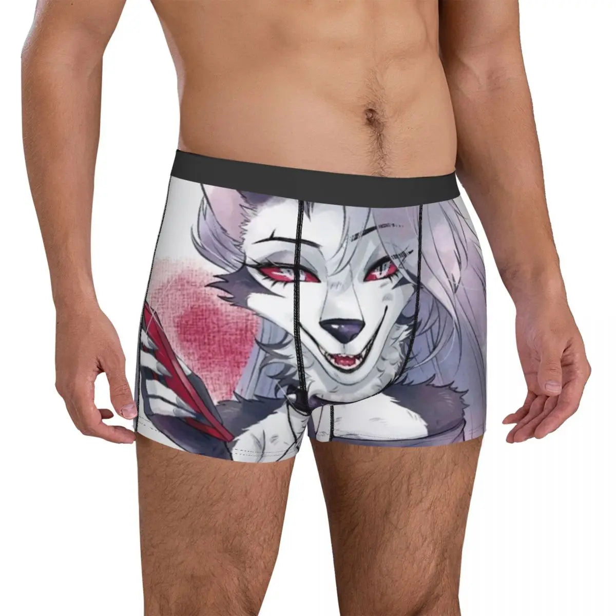 Helluva Boss Loona Underwear cartoon loona fanart hotel wolf moon Print Boxer Shorts Trenky Men Panties Elastic Boxer Brief Gift