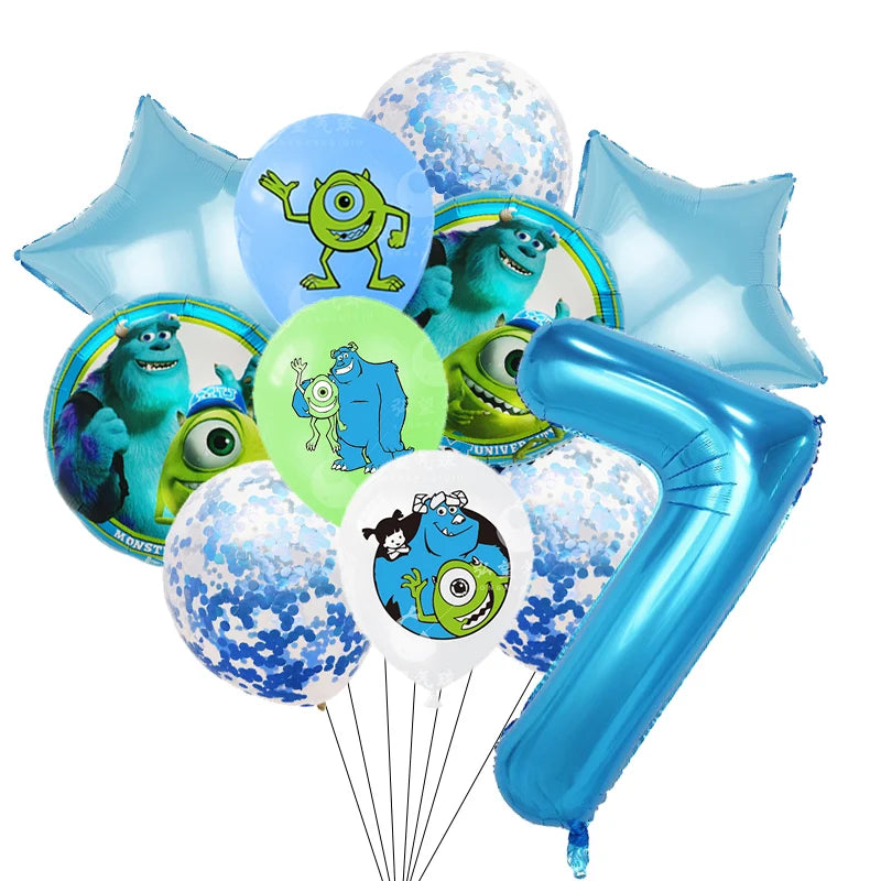 11pcs Disney Cartoon Monsters University Balloon Set Kids Birthday Party Celebration Decoration Baby Shower Party Kids Girl Gift