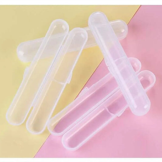 1 Piece Baby Toddler Food Grade Spoon Box Kids Storage Case Box Holder for Baby Silicone Spoon Travel Transparent Storage Box